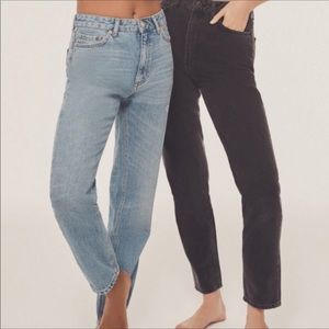 Gently worn mom jeans